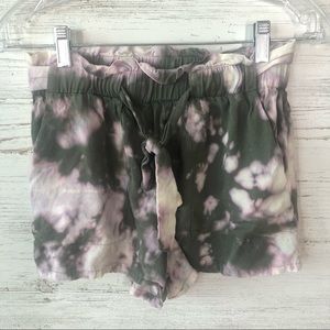 *3/$20* KNOW ONE CARES Tie Dye Paper Bag Shorts